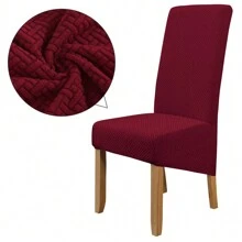 Chair Covers - สีไวท์แดงหม่น/สีเบอร์กันดี - ดู 4