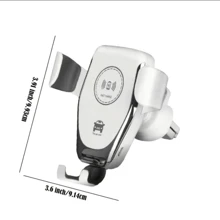 15W Mobile Phone Wireless Charger Mobile Phone Holder Gravity Induction Car Air Outlet Mobile Wireless Charger Holder - Black - View 2