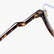 1pc Triangle Cat Eye Anti-Blue Ray Half-Frame Diamond-Embeddedoptical Glasses Frame Retro Chic Eyewear For Women - Multicolor - View 4