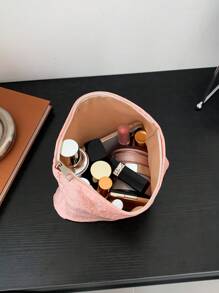 1入組,travelwant拉鍊化妝包,印花化妝包,旅行盥洗用品收納袋,大容量帆布化妝包,女孩男孩禮物攜帶型筆袋