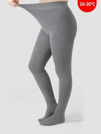 1pair Women's Striped Slim Fit Tights Autumn/Winter Tights For Dresses, Cozy