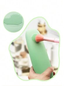 1 Miếng Có thể mang đi Silicone Giá đỡ cọ trang điểm - Mềm mại Và Sành điệu Du lịch Hộp đựng Đối với Dụng cụ Trang điểm , Du lịch Mỹ phẩm Bàn chải Loại vỏ Có thể mang đi Bảo quản đồ trang điểm Cái túi Làm Lưu trữ Công cụ Đối với Nhà  Và Du lịch - Qủa tặng Đối với phụ nữ Túi trang điểm Giá đỡ cọ trang điểm - Nhiều màu - Xem 5