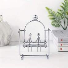 創意平衡球搖擺舉重小擺飾玩具不倒翁設計辦公桌裝飾 - 銀色 - 查看 1