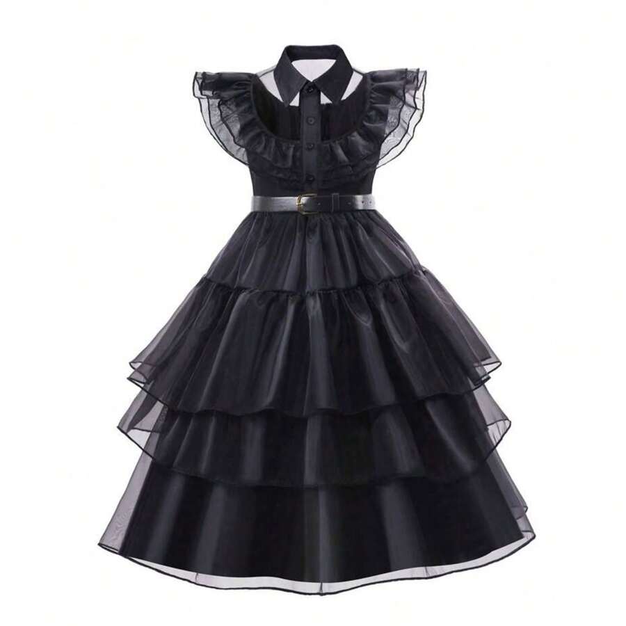 Wednesday Addams Dress Halloween Costumes - 中碼120-130cm XL3754 - 查看 1
