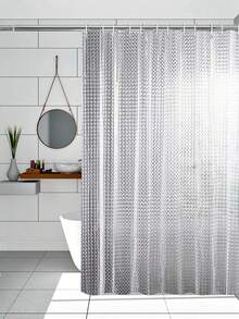 Cortina De Ducha De 3deva Con Ojo De Gato Transparente, Viene Con Gancho, Para Baño - transparente - Ver 1