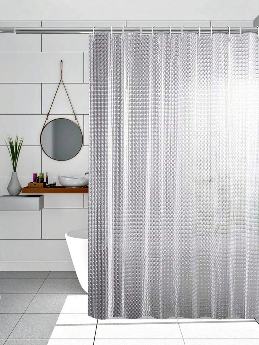 Cortina De Ducha De 3deva Con Ojo De Gato Transparente, Viene Con Gancho, Para Baño - transparente - Ver 1