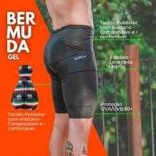 Bermuda Ciclismo Short Masculino Compressão Forro Gel Almofadado Roupa Ciclista Bike Pedal Mtb