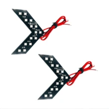 Par Flechas  Direccional Para Espejo 14 Leds - Azul - Ver 2