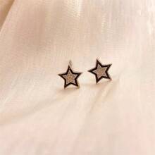 新品到貨Ins風格小巧優雅多才的蝴蝶結耳環，具有復古時尚風格，925銀針 - 蝴蝶結[銀色] - 查看 10