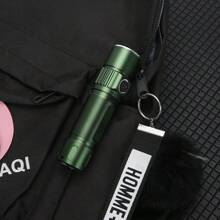 1pc New 3 Led Waterproof Flashlight With Portable Small Volume And Durable Aluminum Alloy Body, Equipped With Pen Clip, Battery Level Display And Flashlight Power Bank Function, Suitable For Outdoor Camping, Climbing, Night Running, Fishing, Night Work, Emergency Search And Household Use. - Dark Green - View 8