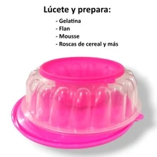 Moldes Para Gelatina Flan Reposteria 777ml Chico Paquete 3 Piezas - Multicolor - Ver 2