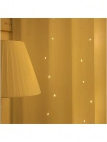 1pc Usb Powered Colorful Ice Strip Lights With Copper Wire, Remote Control, Hooks For Holiday, Wedding, Bedroom And Curtain Decoration - Yellow - View 8