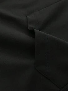 2pcs Cool Street Fashion Printed Hooded Sweatshirt And Leisure Sweatpants Outfit Set For Tween Boys, Fall & Winter - Black - View 10