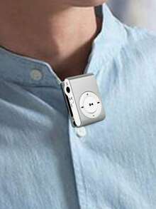 Pancoat 金屬夾式tf卡mp3音樂播放器,適合學生,標誌運動禮品設計,夾式mp3 - 灰色 - 查看 5