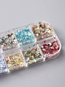 1 Scatola di Glitter Esagonali Iridescenti Misti, Paillettes Olografiche Spesse, Scaglie Scintillanti Effetto Sirena, Decorazioni per Unghie Fai-da-Te, Charm per Unghie, Gemme per Unghie, Forniture per Unghie