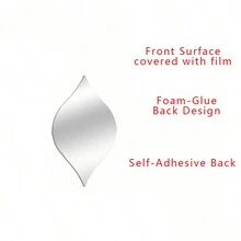 12入組水滴形亞克力鏡子牆貼,可拆卸自粘式鏡子牆貼,適用於客廳和臥室裝飾 - 黑色 - 查看 5