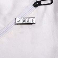 1入時尚創意化學元素周期表設計徽章中性夾克配件,極簡風胸針 - 彩色 - 查看 13