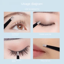 4pcs/Set White Leather Case Kit, Precision Colorful Eyebrow Clip, Hair Remover Tweezers, False Eyelash Tool, Angled Tip Epilator, For Men