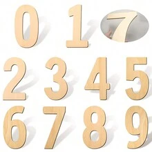 12英寸大號空白木質數字8,未完成的木片招牌板,diy工藝用木質數字,適用於牆壁裝飾,畫畫,婚禮生日派對裝飾,房間家飾 - 8 - 查看 3