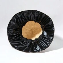 1入女士寬邊太陽帽，帶有蝴蝶結和收納功能，夏季戶外活動遮陽帽 - 彩色 - 查看 4