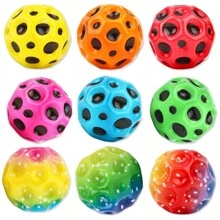 9 Pcs Space Balls Extreme High Bouncing Ball Pop Bouncing SpaceBall Rubber Bounce Ball Sensory Ball Improve Hand-Eye Coordination Sports Training Ball Sensory Ball Easy To Grip And Catch - Multicolor - View 2