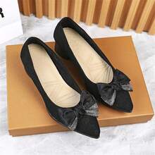 女士高跟鞋，尖頭細跟裝扮鞋款，適用於銀行經理和優雅女士 - 黑色 - 查看 2