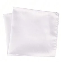 1pc Men's Solid Color Silk Pocket Square/Handkerchief For Weddings, Parties And Formal Events, 30x30cm - Multicolor - View 3