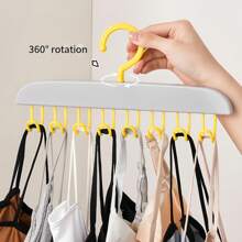 1pc Hanger With 8 Hanging Hooks For Storage, Suitable For Wardrobe, Bra Hanger, Vest Hanger, Popular Rotatable, Plastic Hanger, Closet Hanger, Space Saving Hanger, Wall Mounted Storage, Bathroom Hook, Kitchen Hook, Wardrobe Storage Rack, And Storage Space In Dormitories And Apartments. Can Store Vests, Bras, Scarves Decorations Decor Festival Decor Room Decor Home Decor Decor Bedroom Decor Dress Pants Shoes Jeans Boots Skirtbedroom,Organizer,Organiser,Home Storage,White T Shirt Women,Black Pants Women,Ladies Winter Clothes,Dress,Winter Clothes For Ladies,Elegant Woman Dresses,White Shirt For Ladies,Long Sleeve,White Jumpsuit For Women,Spring Dresses For Women,Spring Outfits For Women,Spring,Spring Clothes,Minimalist,Summer Tops - One Size - View 4