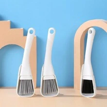 1pc Random Flat Head Crevice Brush, Window Groove Cleaning Brush, Multifunctional Long Handle Brush For Blind Spot Cleaner - Multicolor - View 3