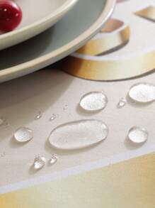 防水防油現代裝飾用長桌布,數位印花創意圖案,適合節慶、派對等。 - 彩色 - 查看 7