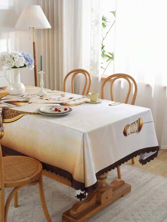 Waterproof & Oil-Proof Modern Long Table Cloth For Decorative Purposes, With Digital Printed Creative Patterns Suitable For Festivals, Parties Etc.