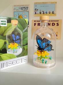 Juego de bloques de construcción de insectos, bloques decorativos de mesa (Algunas piezas se envían al azar) - Negro - Ver 12