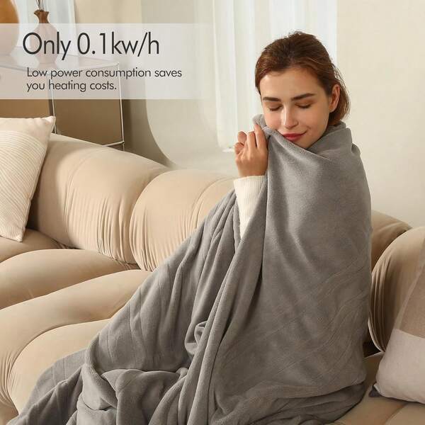 Heated Blanket Twin Size, Fast Heating Blanket With Extremely Cozy