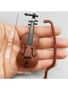 Dollhouse Miniature Toy Scene Shooting Model House Accessories Imitated Violin Decorative Ornaments Gift - Multicolor - View 1