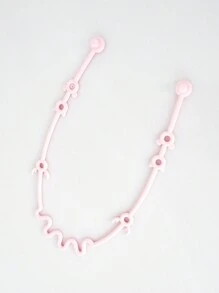 1pc Adjustable Silicone Baby Pacifier Chain With Multi-Level Design, Can Be Attached To Stroller/Crib Rail To Prevent Dropping, For Baby Teether Toy And Pacifier - Multicolor - View 5