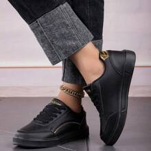 Giày thể thao nữ thời trang Giày thể thao thường ngày Giày thoải mái - màu đen - Xem 4