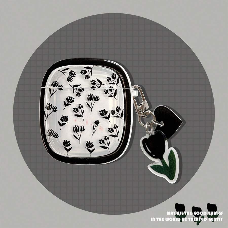 Pastel Earphone Protective Soft Case, Compatible With Apple Airpods1/2 / Airpods Pro/ Airpods 3/ Airpodspro2 - Black - View 1