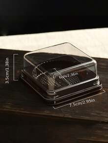 20pcs Thickened 80g Plastic Mooncake Box With Suction Cover For Snow Skin And Lava Mooncakes (50g), Mid-Autumn Festival Wedding Party Gift Bags - Clear - View 6