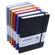 A5 Hardcover-Journal-Notebooks, A5 Dotted Journals Notebook For Writing 160 Pages, 6 Colors Classic Ruled Notebooks For Work/Travel/College - Orange - View 6