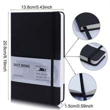 A5 Hardcover-Journal-Notebooks, A5 Dotted Journals Notebook For Writing 160 Pages, 6 Colors Classic Ruled Notebooks For Work/Travel/College - Orange - View 3