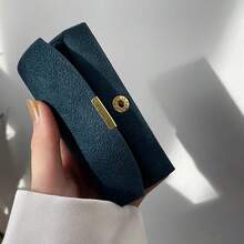 1個獨特精緻的天鵝絨珠寶盒戒指手鍊項鍊收納盒,旅行便攜組織者 - 紅色 - 查看 5