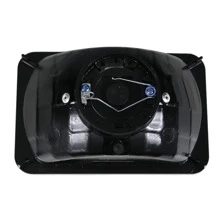 1Pair Head Lights Fit For Most Vehicles, Universal Chrome 7x6 Square H4 Diamond Projector Headlights Left Right By IKON MOTORSPORTS