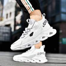 透氣夏季青少年運動鞋,網面跑步鞋,2024年新潮男鞋 - 白色 - 查看 7