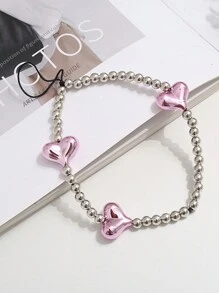 Beaded Mobile Phone Strap With Heart Pendant Gifts For Mother, Family, Friends, Birthday, Holiday Phone Charm, Phone Chain