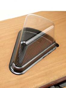 15pcs, Transparent PP Cake Slice Container, Very Suitable For Cheese Cake, Pie Dessert Triangle Design, Easy To Store And Display School Supplies Food Bag Food Box Suitable For Candy Chocolate Cookies Etc.