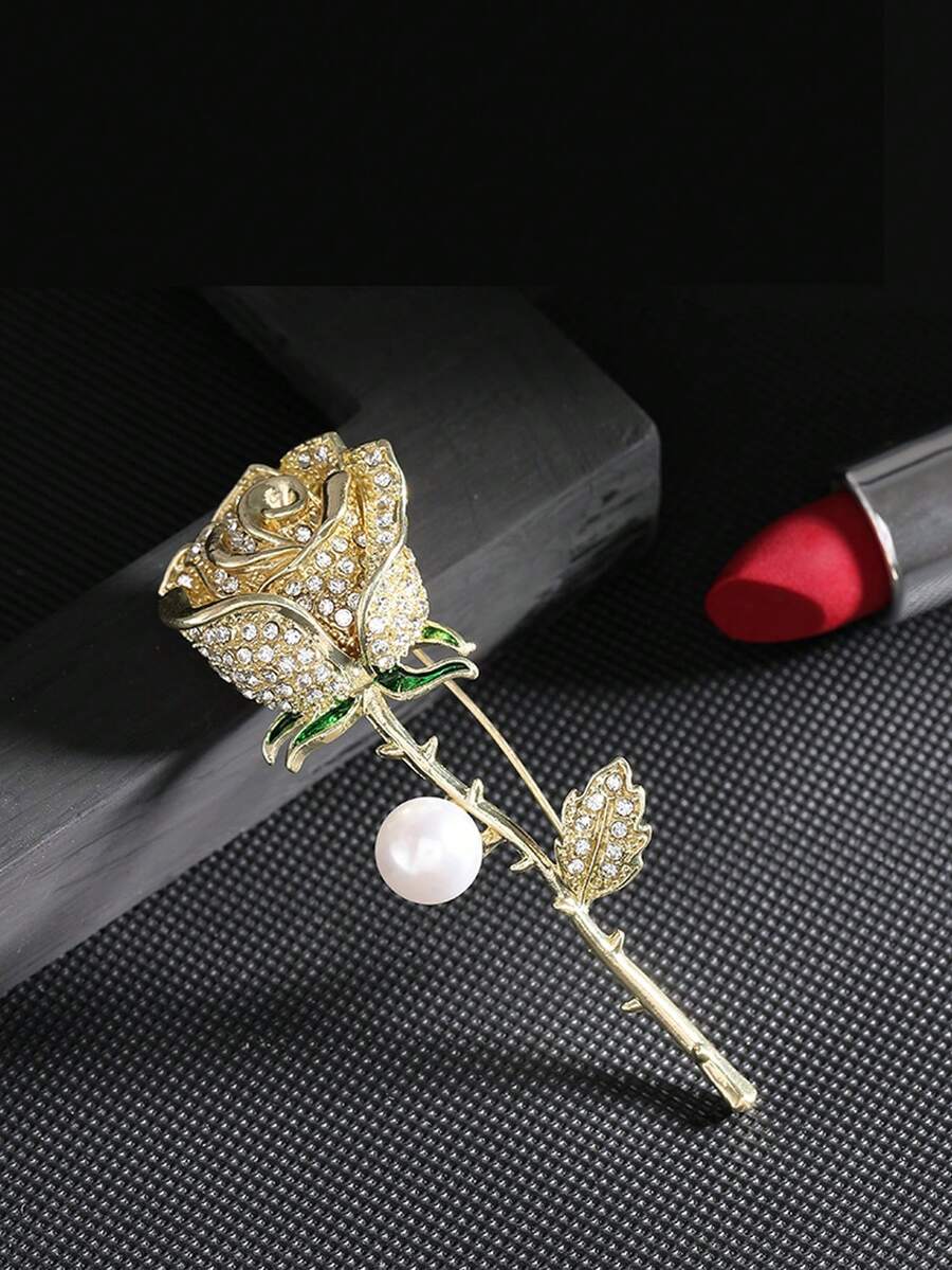 1 Miếng Hoa hồng Hình hoa Trâm cài , Duy nhất Phong cách Và Linh hoạt - Hoa hồng vàng - Xem 1