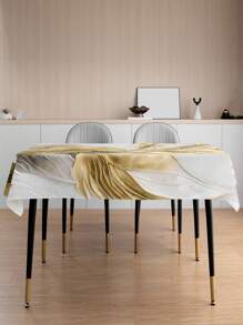 1入組大理石紋理圖案印花桌布 - 多彩色 - 查看 4