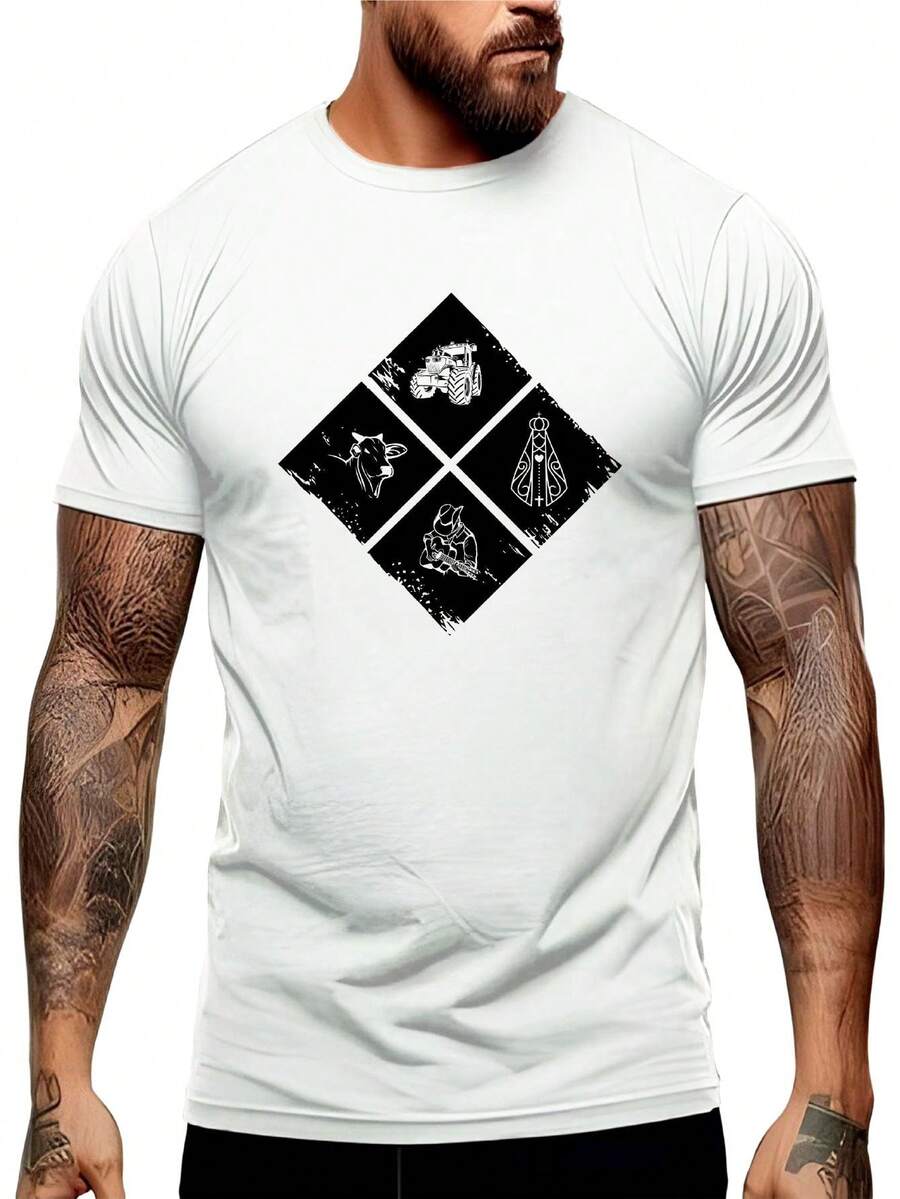 Men T-Shirts - 白色 - 查看 1