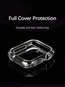 Smart Watch Case Compatible With Apple Watch 38mm 40mm 41mm 42mm 44mm 45mm, Clear TPU All Around Anti-Fall Bumper Protective Case Cover For  Series - Black - View 4