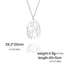 1入組不鏽鋼空心項鍊,設有鳥、花、兔吊墜,時尚復古的動物造型優雅別緻,適合作為禮物贈送 - 動物系列 - 查看 17